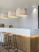 Nordic hand-woven rope chandelier for indoor lighting