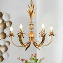 Vintage retro 6-arm iron chandelier for nostalgic lighting