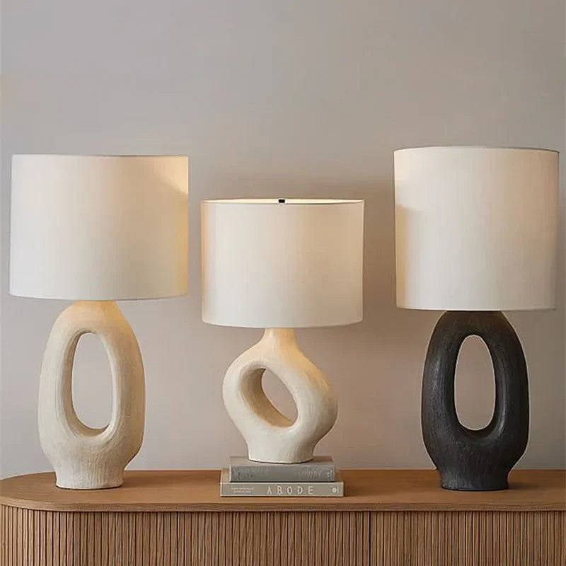 Decorative vintage fabric table lamp for the home