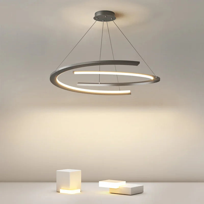Modern nordic ring pendant light for dining room