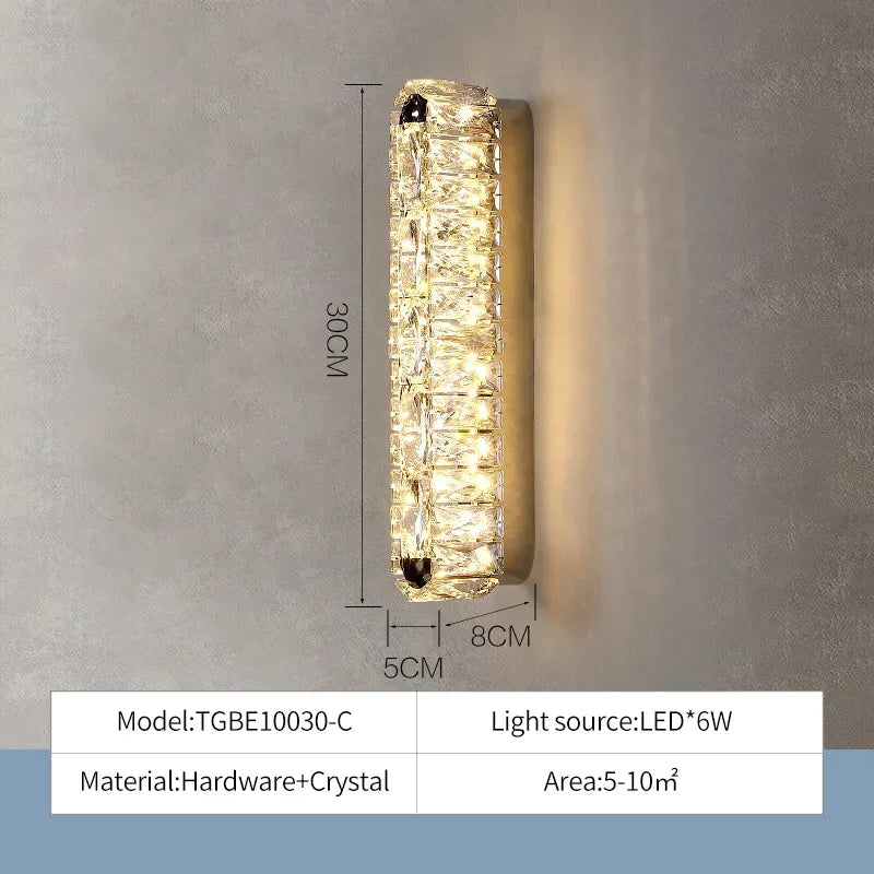 lustre led moderne en cristal avec intensité variable pour la maison - vue 12 sur 13