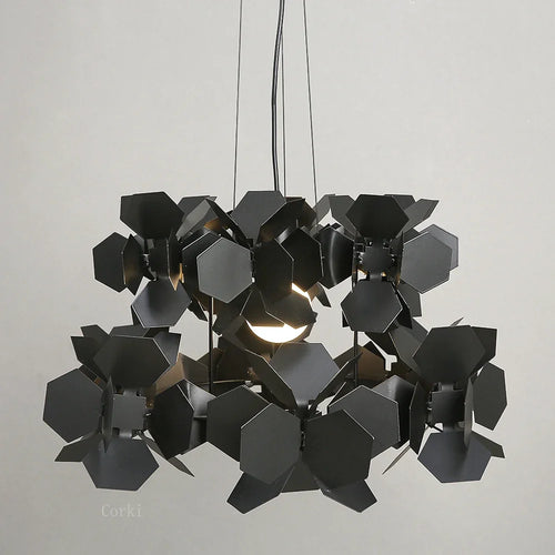 Modern iron pendant light Scandinavian design for elegant interior - vue 3 sur 7