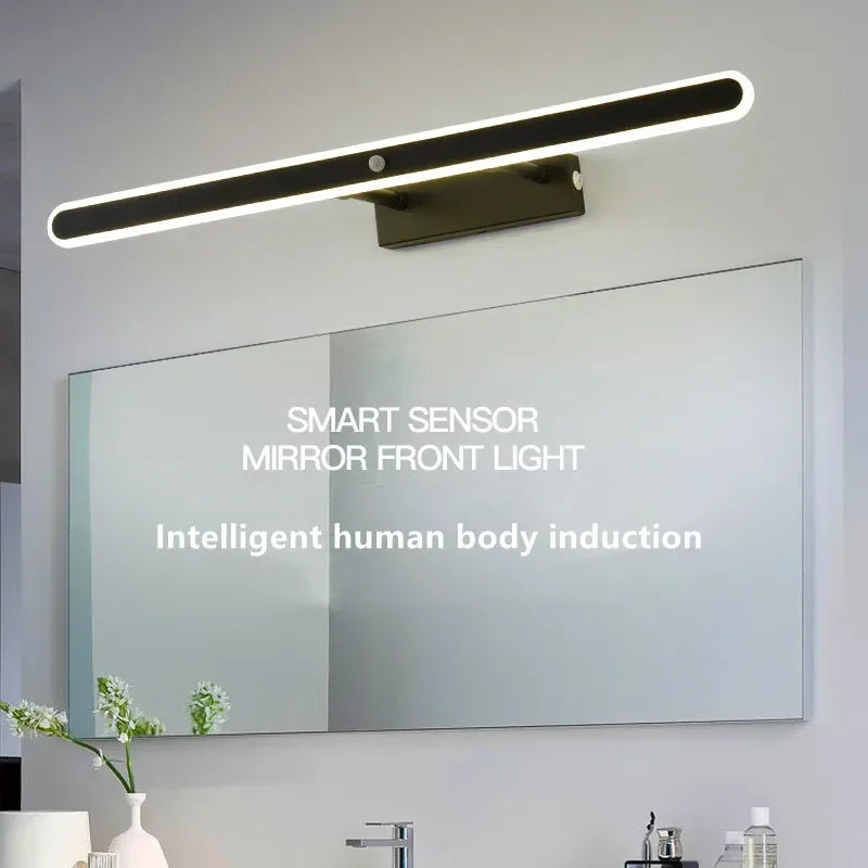 wall light with sensor for interior lighting and mirror