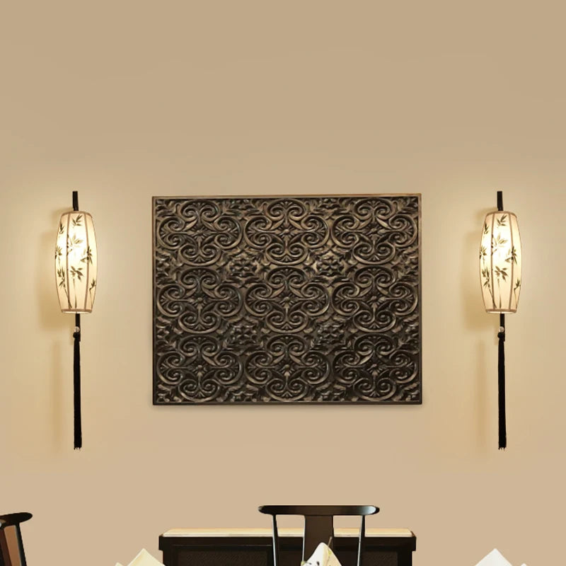 Chinoiserie style LED wall light for hotel and tea room