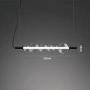 Glass pendant chandelier with LED lights for modern decor