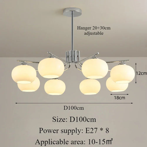 Simple nordic style modern pendant light indoor decoration - vue 8 sur 19