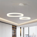 Modern nordic circular LED chandelier, creative design