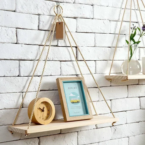rope and wood wall swing for Nordic decoration - vue 3 sur 13