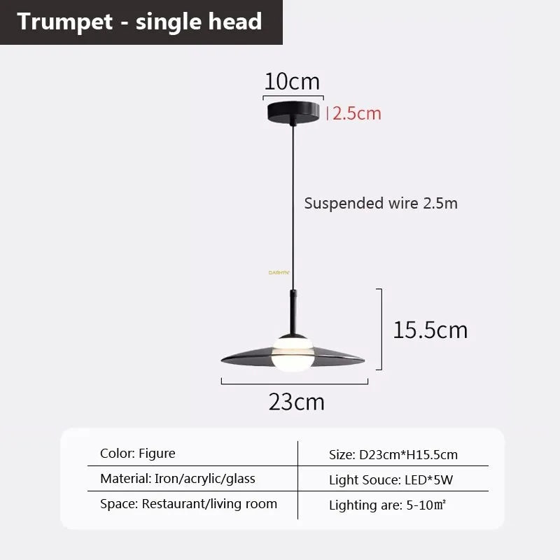 Multi-head glass pendant light for modern interiors - vue 9 sur 23