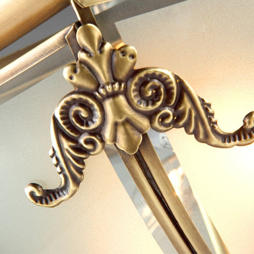 Nordic metal and glass ceiling light for outdoor and indoor use - vue 6 sur 6