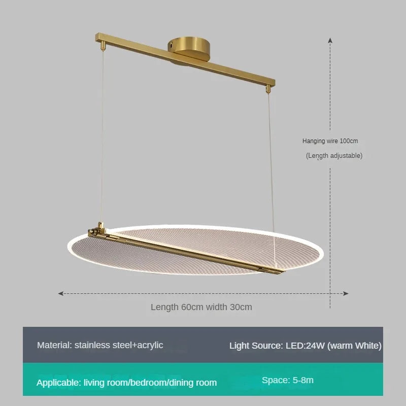 Adjustable rectangular acrylic chandelier for creative lighting - vue 12 sur 12