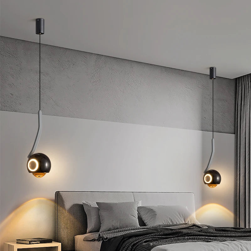 Rotating aluminium headboard light for commercial lighting and decor