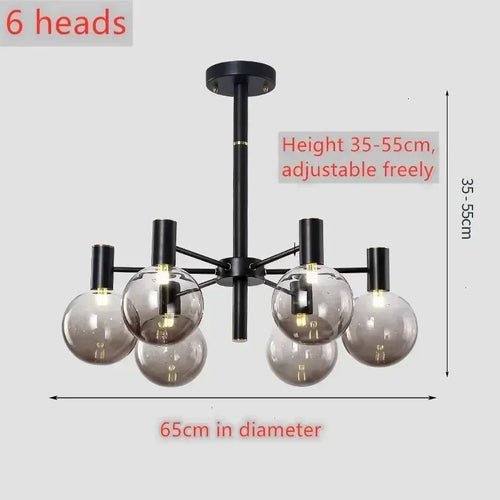 Nordic minimalist glass pendant light for modern decor - vue 10 sur 14