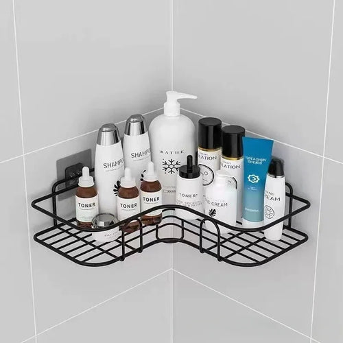 wall-mounted storage shelf for cosmetics and shampoo - vue 8 sur 10