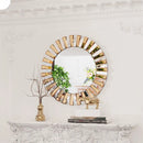round star-shaped decorative wall mirror for an elegant touch
