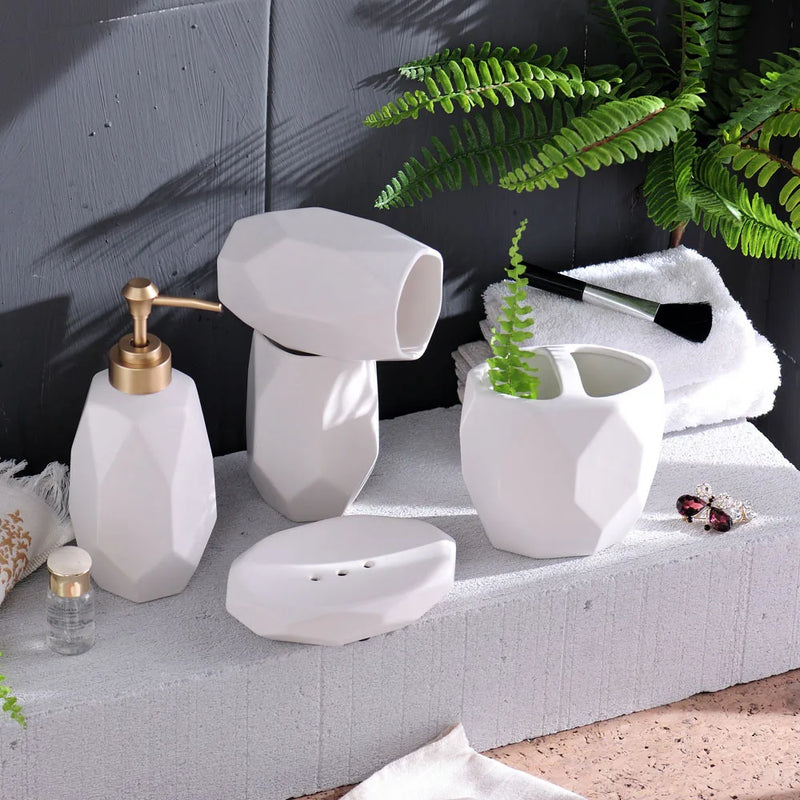 ceramic bathroom toiletries set