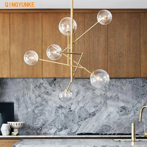 Modern glass pendant light for creative and elegant décor - vue 3 sur 9