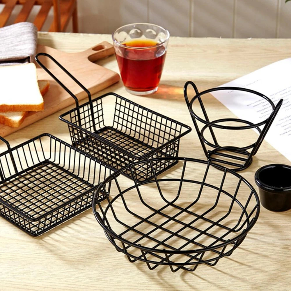 Stainless steel chips basket for fried foods