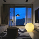 Moon-shaped floor lamp for aesthetic interior decoration