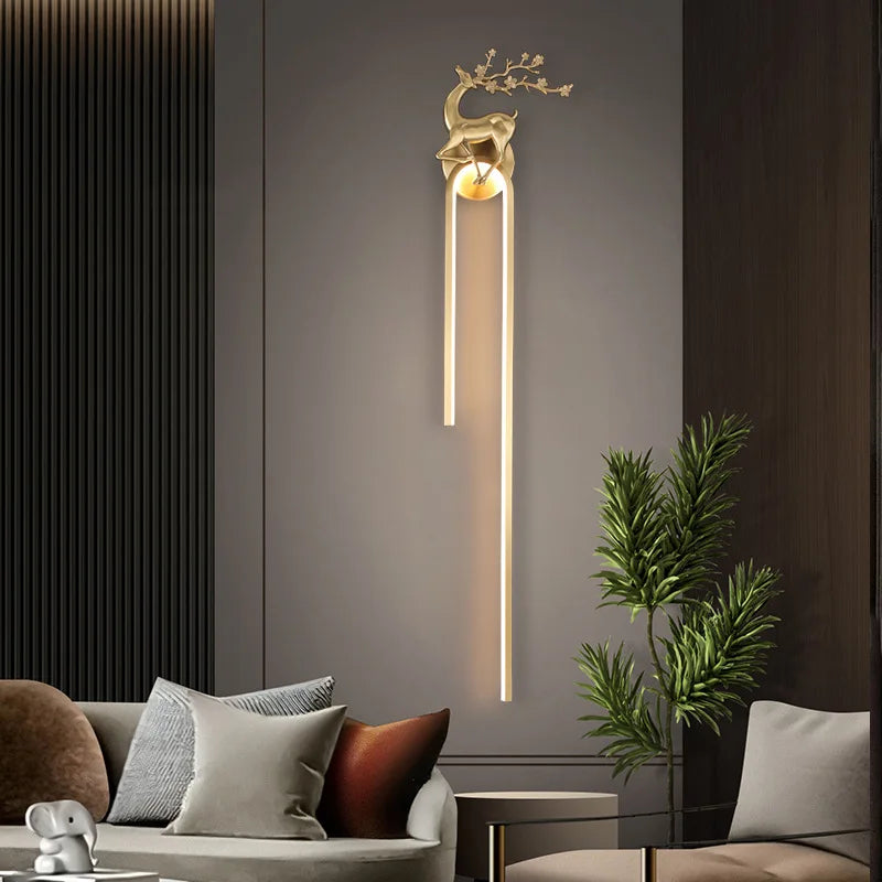 Chinese style copper wall light for indoor lighting - vue 3 sur 15