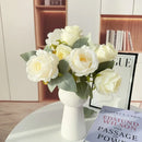 Elegant artificial silk rose bouquet for bride and home decoration