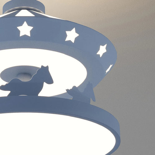 Minimalist modern chandelier for a bright and cosy children's room - vue 7 sur 8