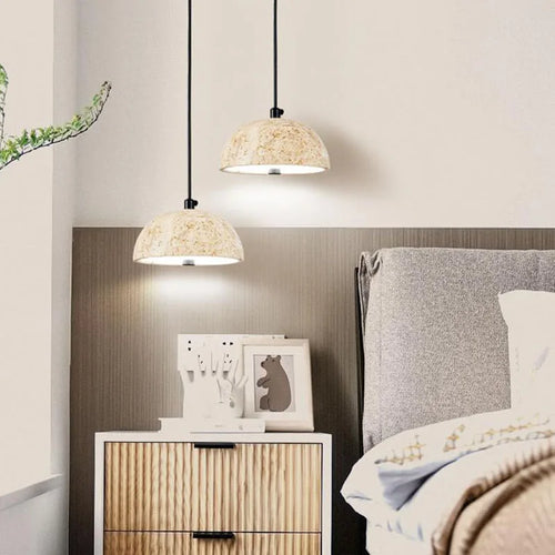 Contemporary natural stone pendant light for modern interiors - vue 5 sur 11
