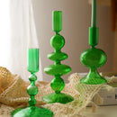 Vintage glass candle holder for weddings and romantic dinners