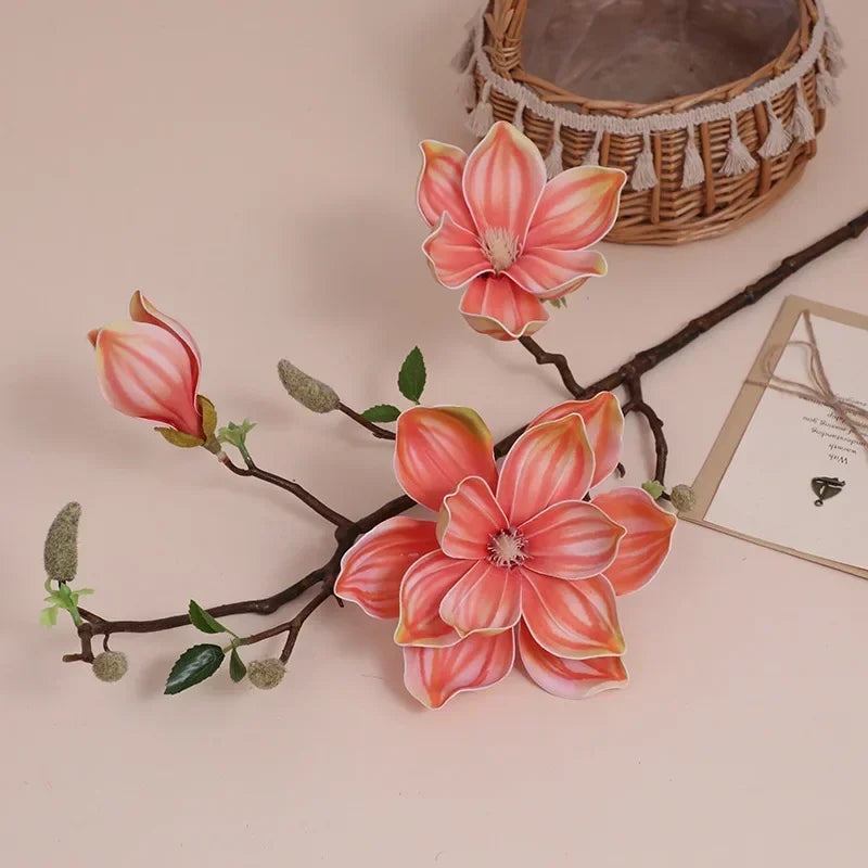 Artificial magnolia branches for indoor decoration - vue 4 sur 14