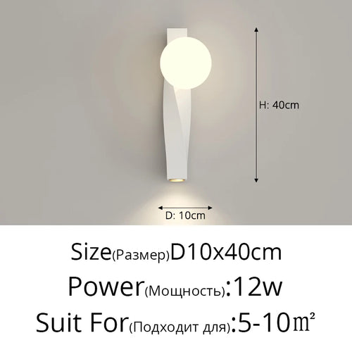 Minimalist u-shaped wall bedside lamp with anti-blue light - vue 20 sur 20