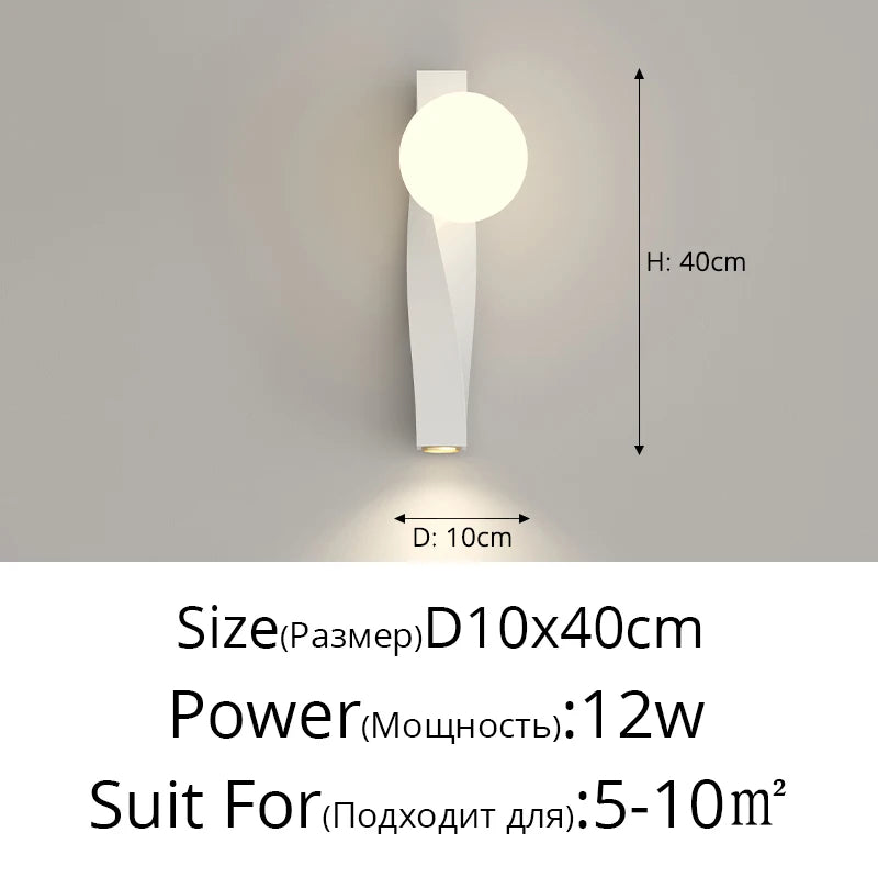 Minimalist u-shaped wall bedside lamp with anti-blue light - vue 20 sur 20