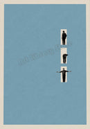 Retro abstract poster inspired by classic films wall decor