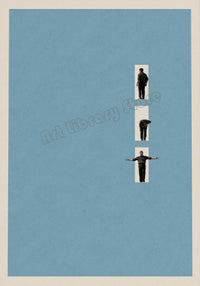 Retro abstract poster inspired by classic films wall decor