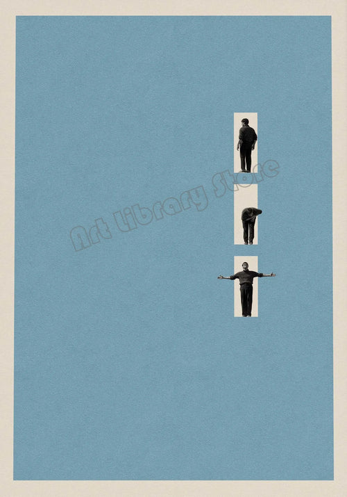 Retro abstract poster inspired by classic films wall decor