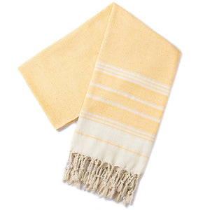 Cotton beach towel with jacquard diamond pattern and tassels