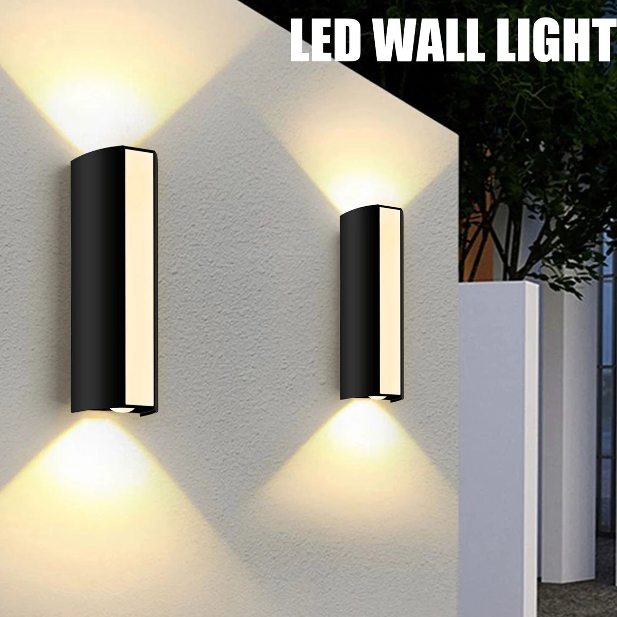 applique murale led pour éclairage extérieur et jardin - vue 2 sur 8