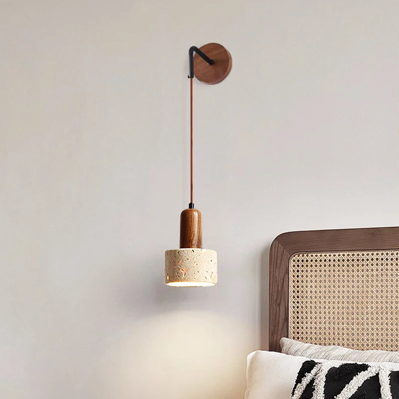 Wabi sabi style natural stone LED wall light - vue 4 sur 6