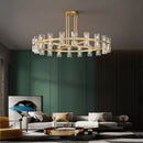 Classic black and gold crystal pendant light with elegant design