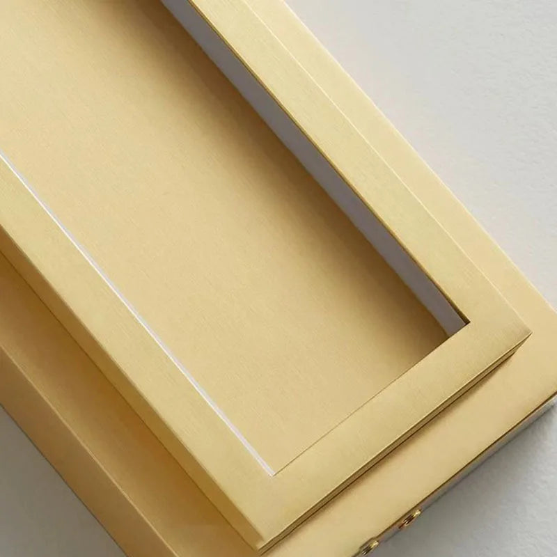 Rectangular copper LED wall light for hotel - vue 6 sur 8