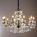 Modern crystal chandelier with pearls and LED lighting