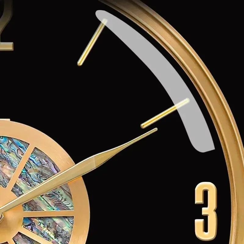 modern luxury silent wall clocks for creative decoration - vue 5 sur 7