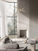 Modern acrylic and copper chandelier minimalist decorative design