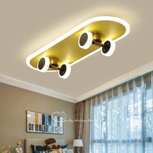 Scooter boy ceiling light decorative lamp for children's room - vue 6 sur 8