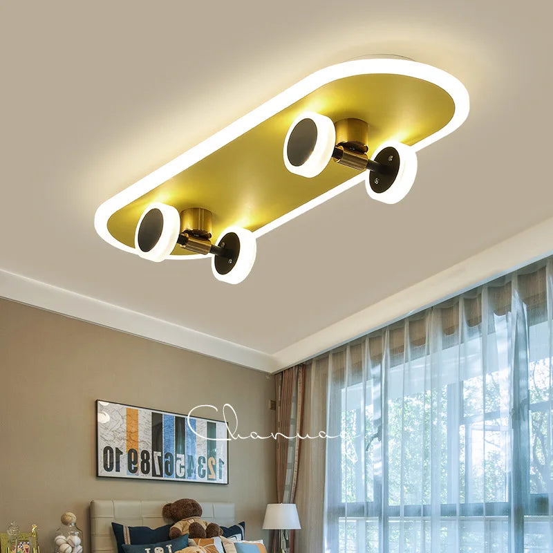 Scooter boy ceiling light decorative lamp for children's room - vue 5 sur 8