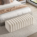 Nordic velvet bench soft and elegant footrest