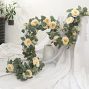 Artificial silk rose decorative vine