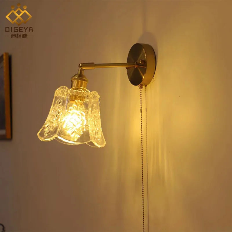 Vintage antique copper wall light for an elegant interior
