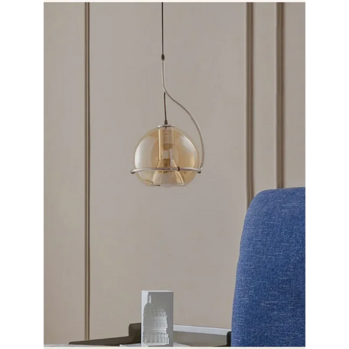 Nordic retro glass ball chandelier for restaurants and cafes - vue 5 sur 8