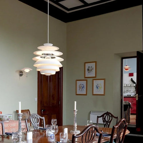 Postmodern nordic multi-tier decorative chandelier - vue 7 sur 8