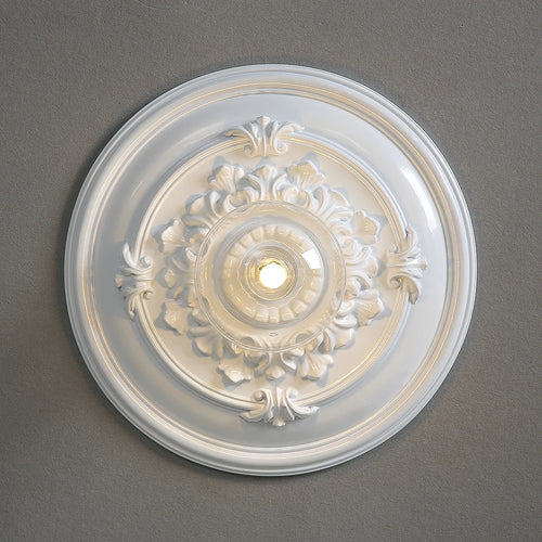Vintage round carved wall light French design - vue 4 sur 8